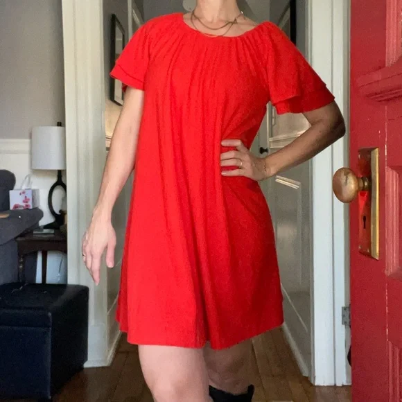 Madewell Texture and Thread Tiered sleeve dress-Small - Picture 5 of 11